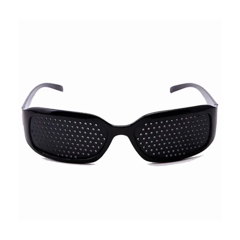Pin Hole Glasses Black Unisex Vision Care Pin Eye Exercise Eyeglasses Pinhole Glasses Eyesight Improve Plastic