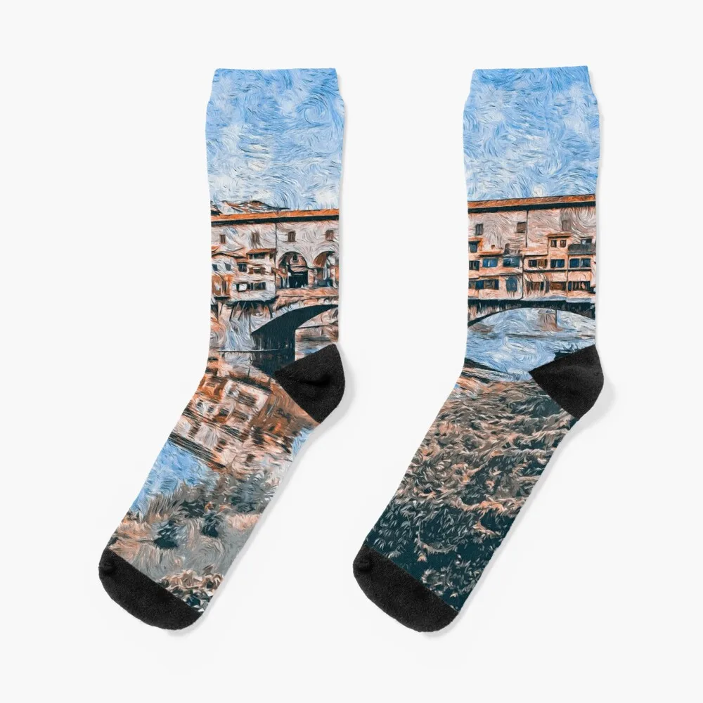 Florence, Ponte Vecchio Socks Women'S Compression Sock the enchantress of florence