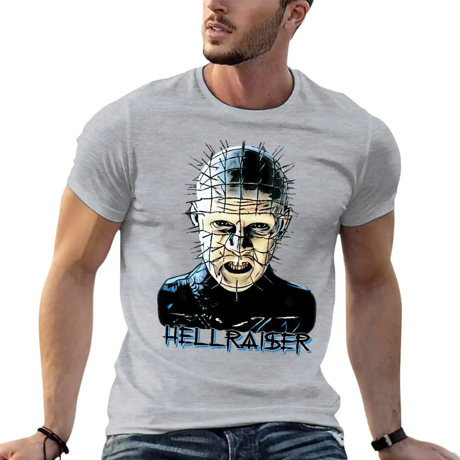 

Футболка Pinhead, эстетическая одежда, аниме одежда, Мужская хлопковая футболка
