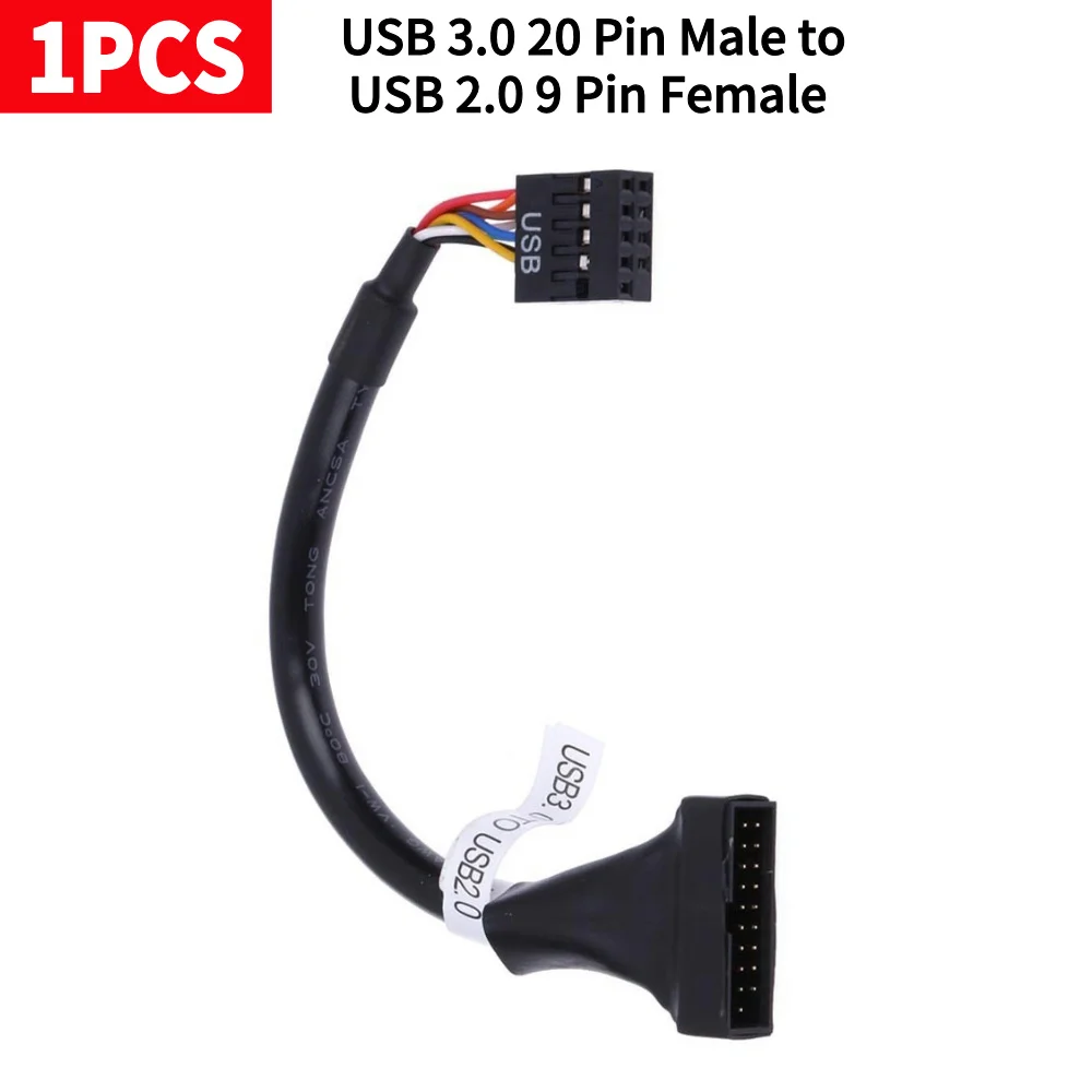 Convertore da USB 3.0 a USB 2.0 da 15cm 20 Pin maschio a