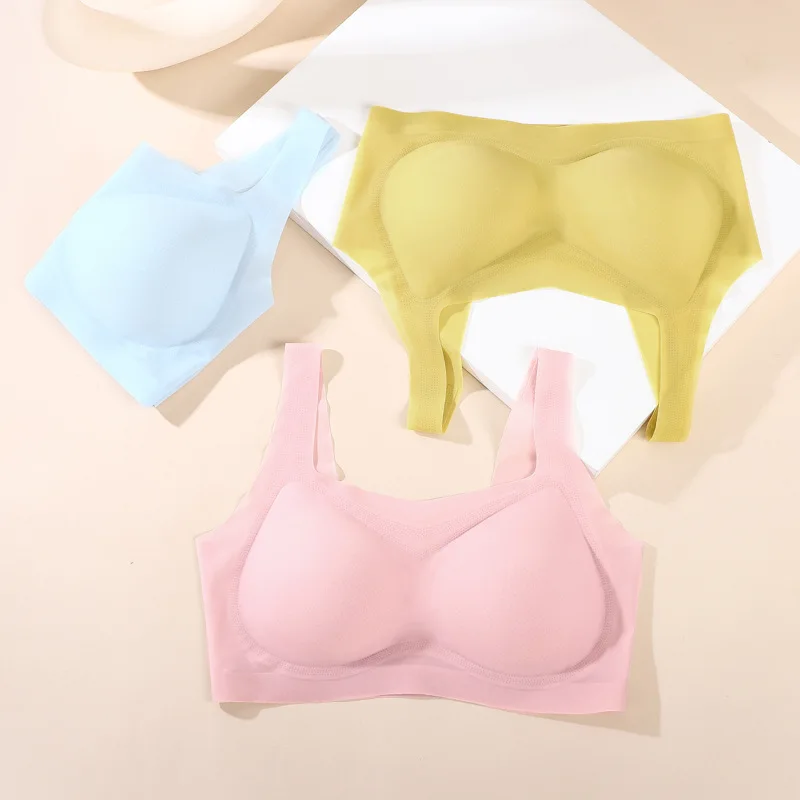

Summer Seamless Push-Up No Steel Ring Underwear Breast Dynamic Beauty Vest Style Ultra-Thin Bra