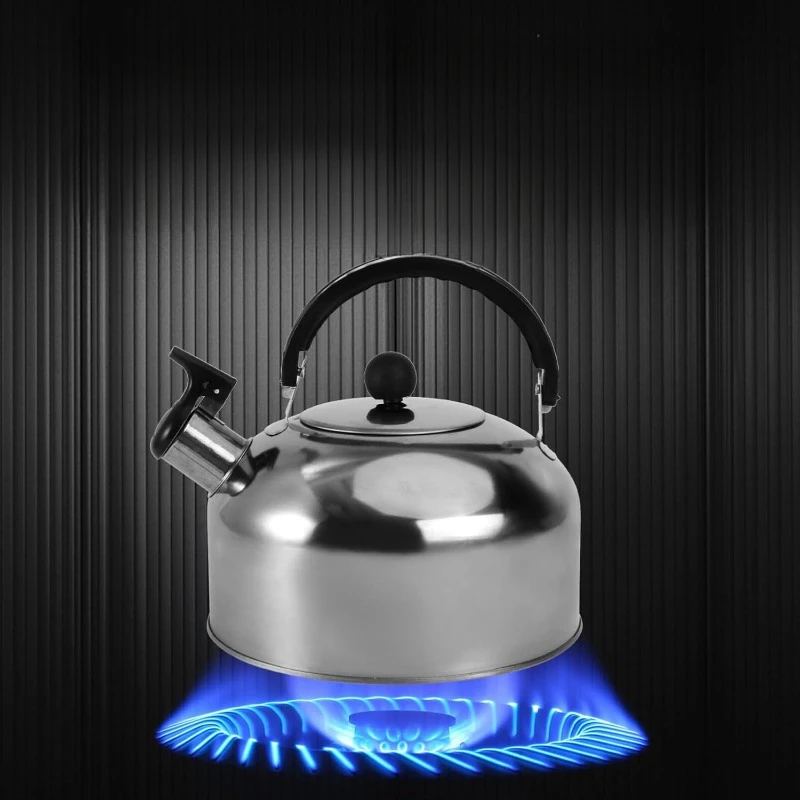 Stainless Steel Kettle Ergonomic Handle Tea Kettle Travel Stove Gas Whistle Tea for Home Office Restaurant whistling teapot