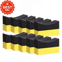 5/10pcs Multifunctional Sponge Brush For Car Wheels Tires Polishing Waxing Clean The Gaps Blind Corner Cleaning Crescent Shaped 1