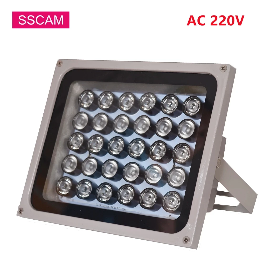 Waterproof AC 220V Security Infrared Illuminator Lamp Metal 30Pieces Array IR Leds Lights for CCTV Camera at Night Time