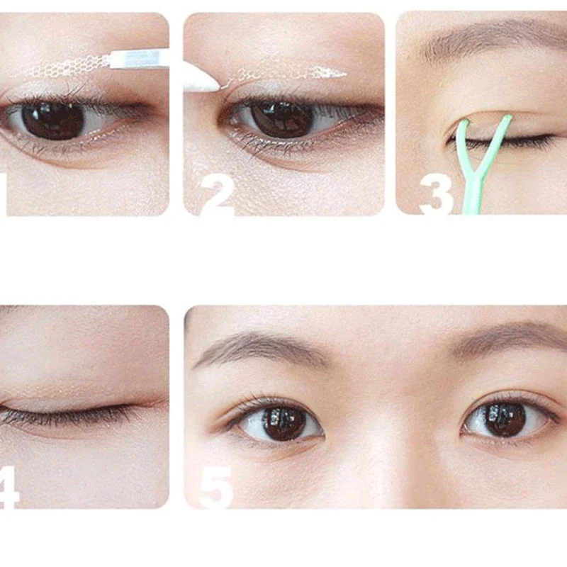 Natural Eye-Lift Mesh-Lace Transparent Invisible Self-adhesive Eyelid Tapes Stickers Women Invisible Double-fold Eyelid Stickers double fold eyelid tape