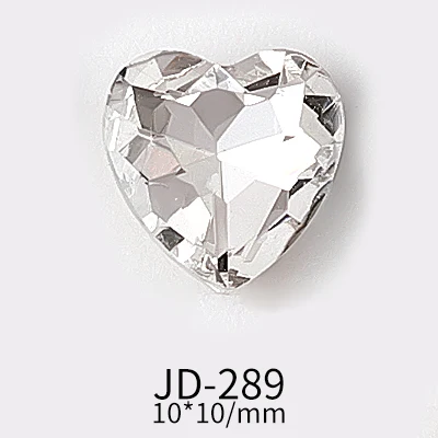 Chic Rhinestone Love Heart & Butterfly Nail Art Charms Set - 10PCS
