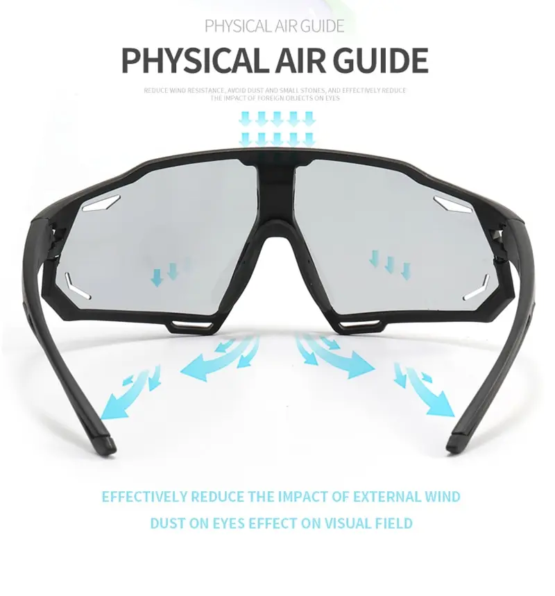 Meekleurende sportbril Heren Vrouw Gepolariseerde fietsbril Mountain MTB Fietsen UV400 zonnebril Fietsbril_voghion.com