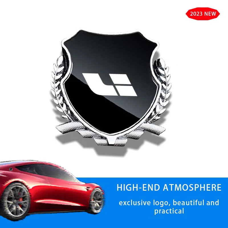 

Car Side Modification Sign Triangular Metal Sticker DIY LOGO For LEADING IDEAL Li Auto Inc ONE L9 L7 L8 Accessories 2023 2022