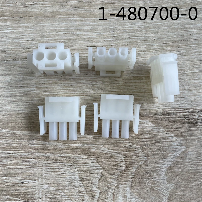10pcs original new 1-480700-0 6.35mm spacing-3Pin rubber shell connector
