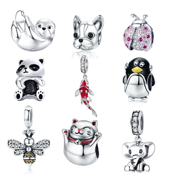 WOSTU Panda Bee Goldfish Charm Bead 1