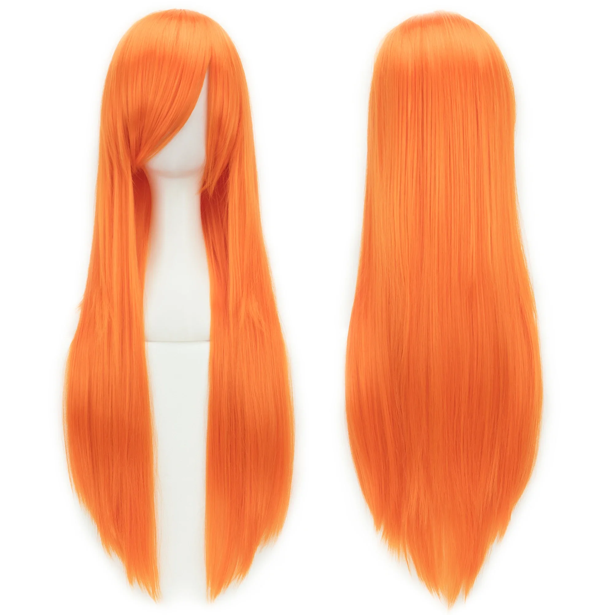 80cm Long Synthetic Hair Cosplay Wigs Party Straight Wig Hairpiece for Women Soowee White Purple Black synthetic hair wigs