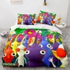 Cartoon Game Pikmin Bedding Set Boys Girls Twin Queen Size Duvet Cover Pillowcase Bed Kids Adult Fashion Home Textileextile 1