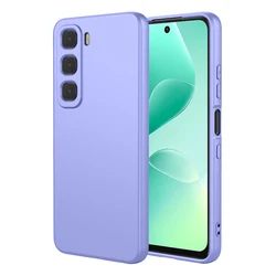 Enhanced Liquid Silicone Protective Phone Case - Flexible Shockproof Cover Bumper for Infinix Hot 50 Pro+ 4G (Purple)
