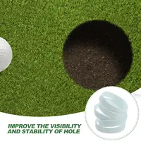 5PCS 110mm Golf Putting Green Hole Cup Rings Training Aid Outdoor Golf White PP Plastic Putting Cup Rings Sports Equipments 2