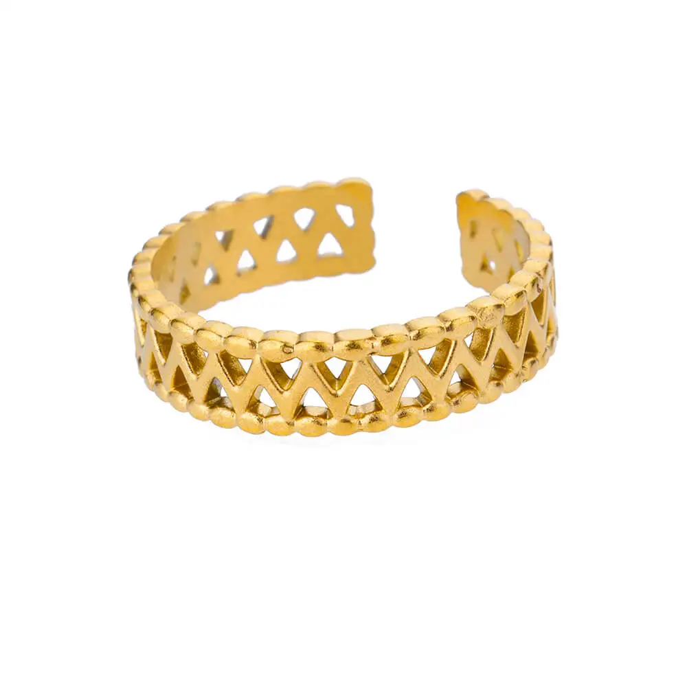 Stainless Steel Geometric Ring for Women for Wedding