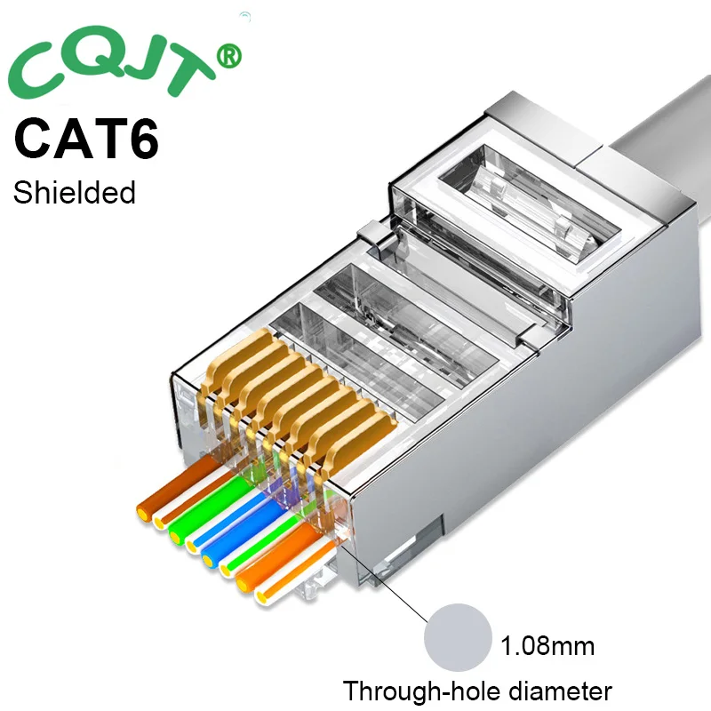 Gold-Plated RJ45 Pass-Through Connectors