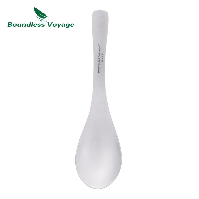 Titanium Soup Spoon Meal Rice Ladle Outdoor Household Ti Tableware