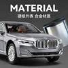 1:24 BMW 760LI Diecast Large Limousine Alloy Metal Car Model Car Sound & Light Pull Back Toy Interior Decorations Kids Toy C188 3