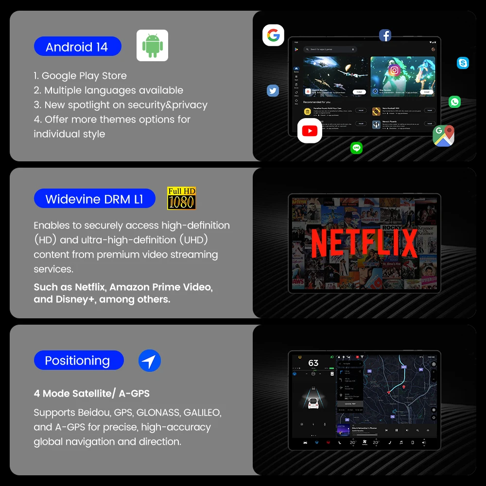 【NEW】Teclast T50 Max Android 14 Tablet 11" FHD+ 90Hz Display TÜV Rheinland MediaTek G99 8GB RAM 256GB ROM 8000mAh 18W 4G LTE Tab - Image 4