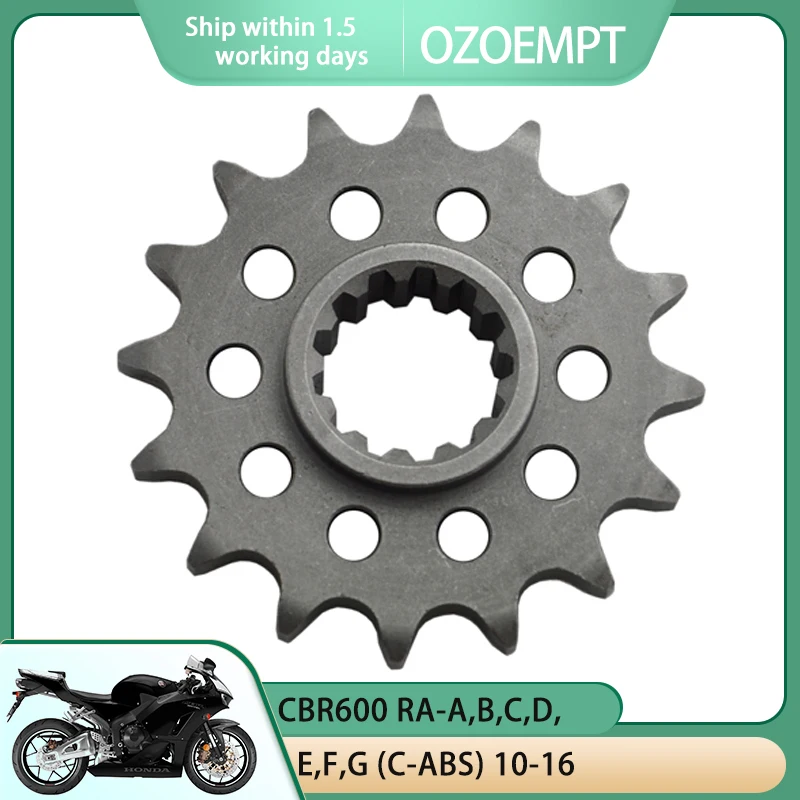 

OZOEMPT 525-16T Motorcycle Front Sprocket Apply to CBR600 RA-A,B,C,D,E,F,G (C-ABS) RR-3,4,5,6PC37 RR-7,8,9,A,B,C,D,E,F RR-N,P