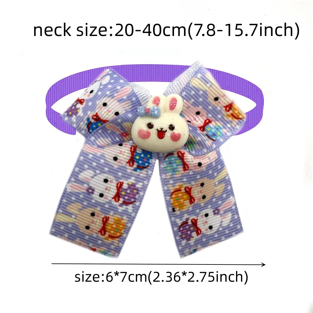 50/100pcs Easter Pet Dog Bow Ties Small Dog Fashion BowTie Adjustable Collar Pet Grooming Bows Dog Accessories for Small Dogs 2