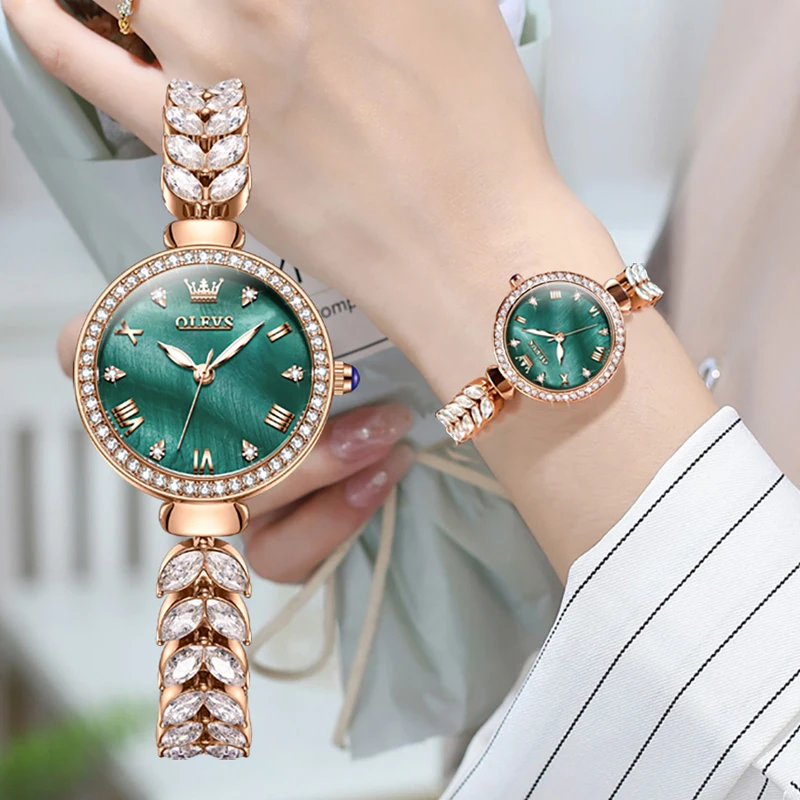 

2024 New OLEVS Women Watch Top Brand Luxury Fashion Waterproof Alloy Watch Ladies Ladies Quartz Watch Montre Femme