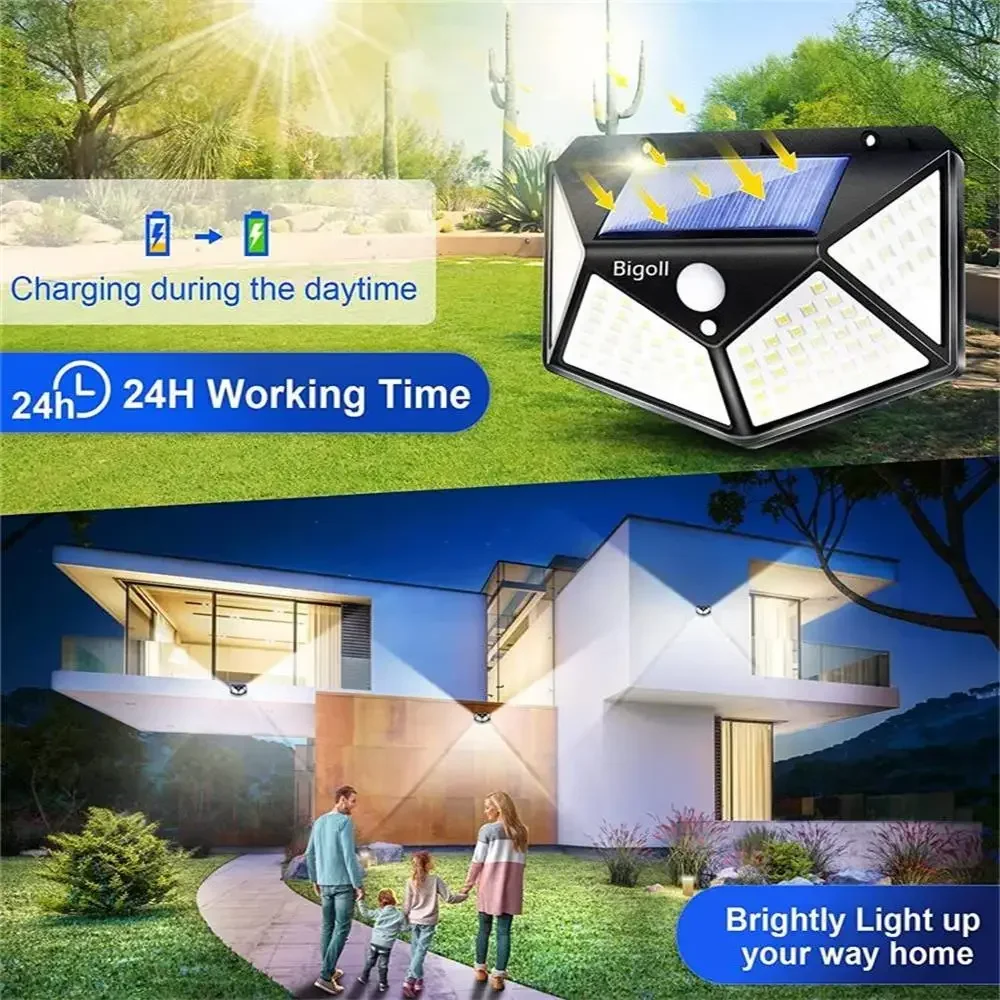 1-8PCs Multifunctional LED Solar Light With Motion Sensor Outdoor Garden Courtyard Waterproof Decoration 140° Lighting Wall Lamp 6