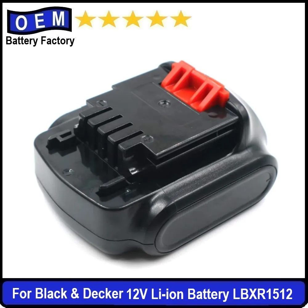 

Li-ion Battery 3Ah for Black and Decker 12V/10.8V Cordless Power Tool LBXR1512 BDCD112 LCS1620 BDCDD12 Slide-On Battery