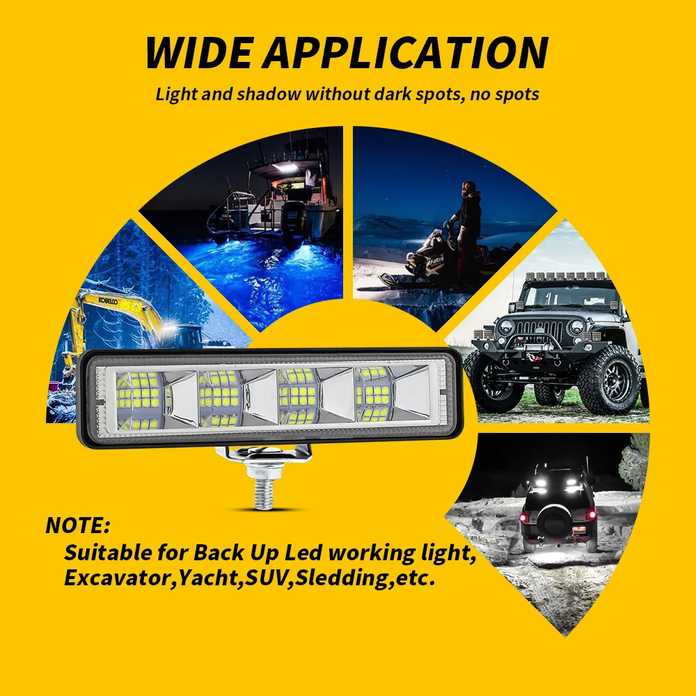 72W LED Work Light Bar (2Pcs) 4