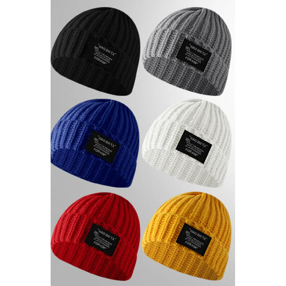 Studentin strickt Herbst und Winter Aussehen dicken warmen Wollhaarreifen Fried Dough Twists kalten Hut_voghion.com