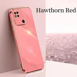 Luxury Silicone Plating Ring Holder Stand Case for Premium Protection, Redmi Series (ZB Camellia Red)