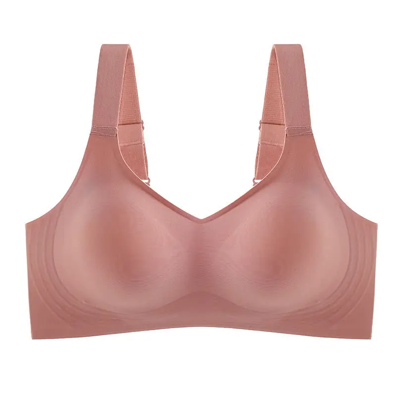 Women's Seamless Push-Up Sport Bra - Soft, Wireless, Padded Lingerie with Wide Shoulder Straps