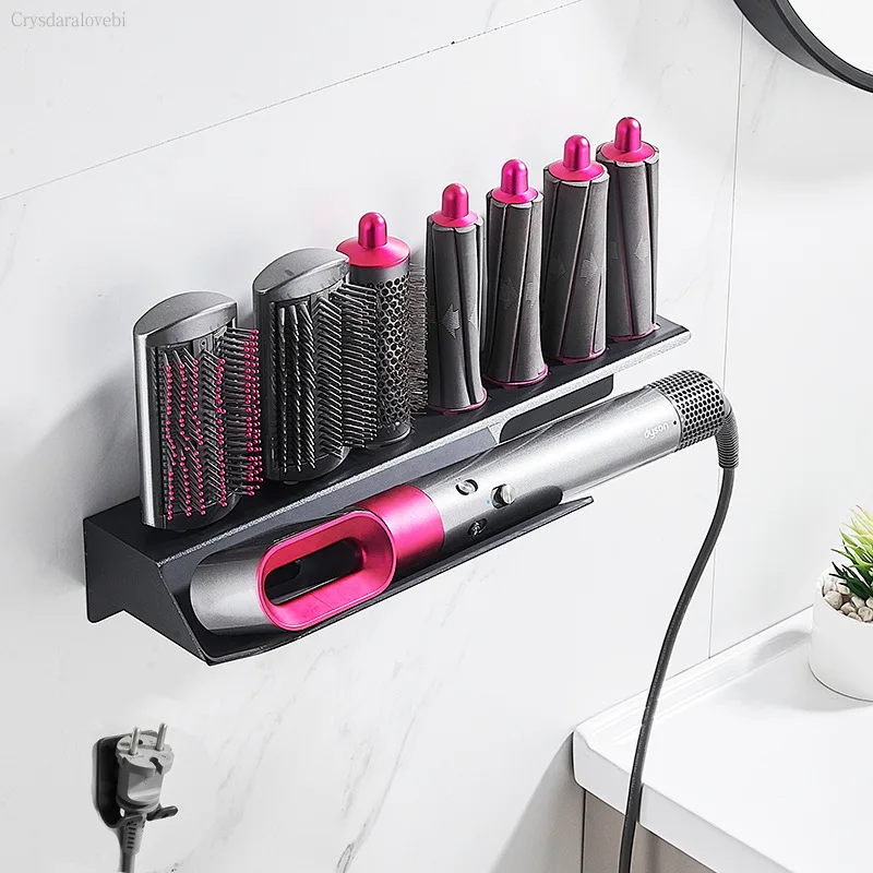 

Настенный держатель для Dyson Airwrap, стайлер для завивки волос, плойка, стойки и кисти, стойка с органайзером для шнура, Hoo
