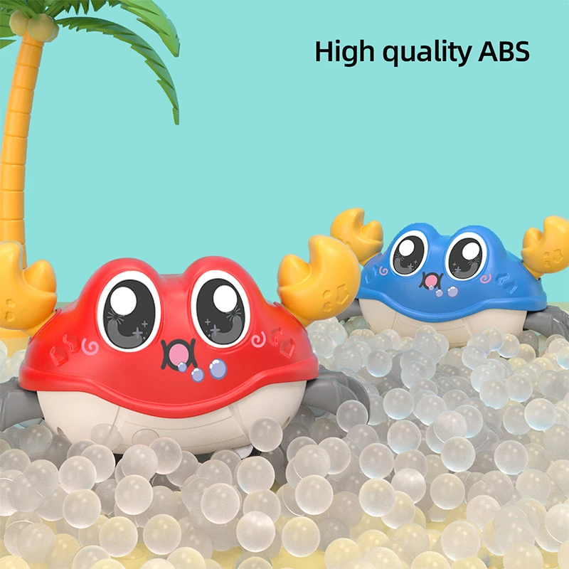 Simulation Crab Toy Children's Little Crab Simulated Animal Rebound Inertial Crawling Impact Resistant Bubble
