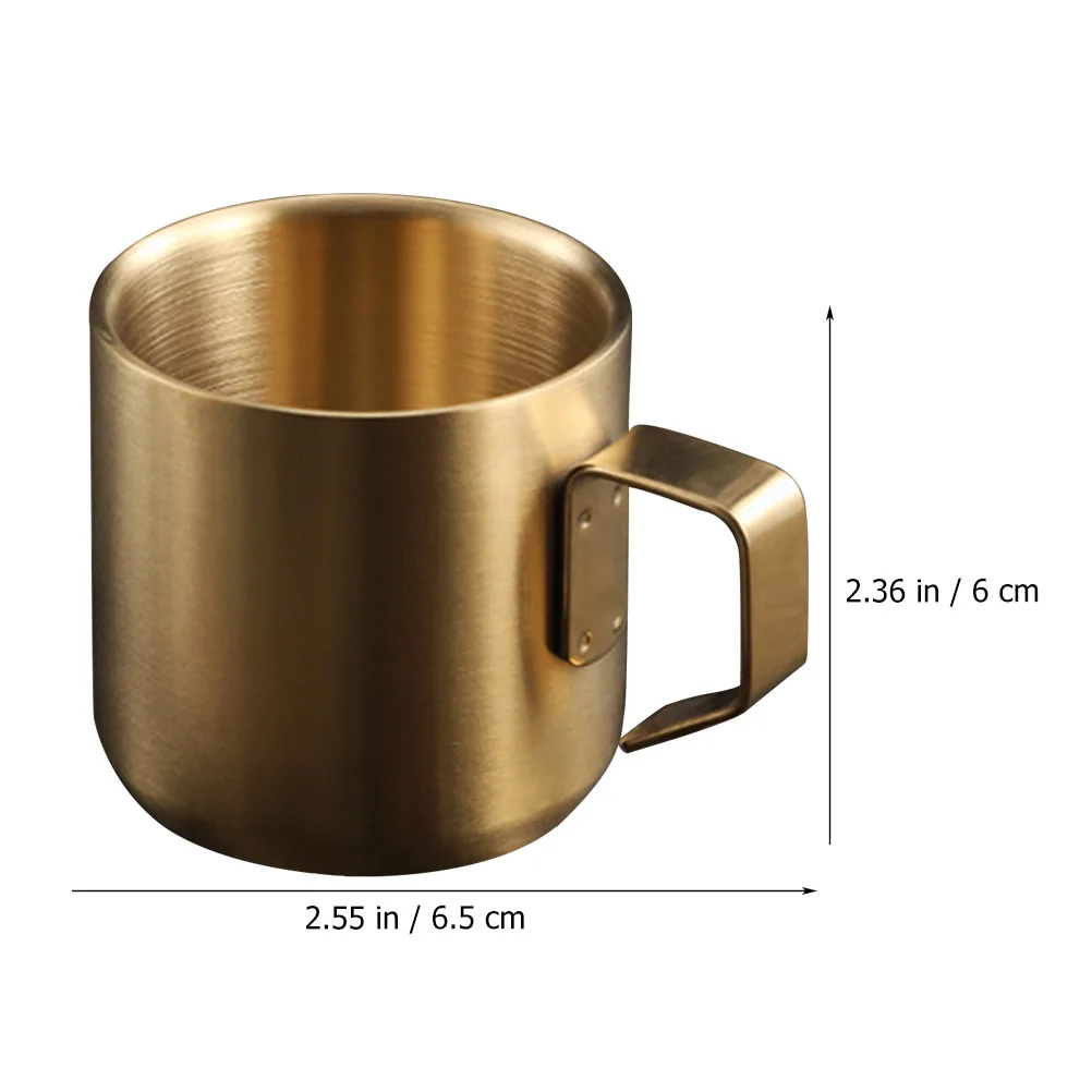 1pc Stainless Steel Coffee Mug Metal Coffee Cup Mug Large Capacity Cereal Breakfast Espresso Cup Espresso
