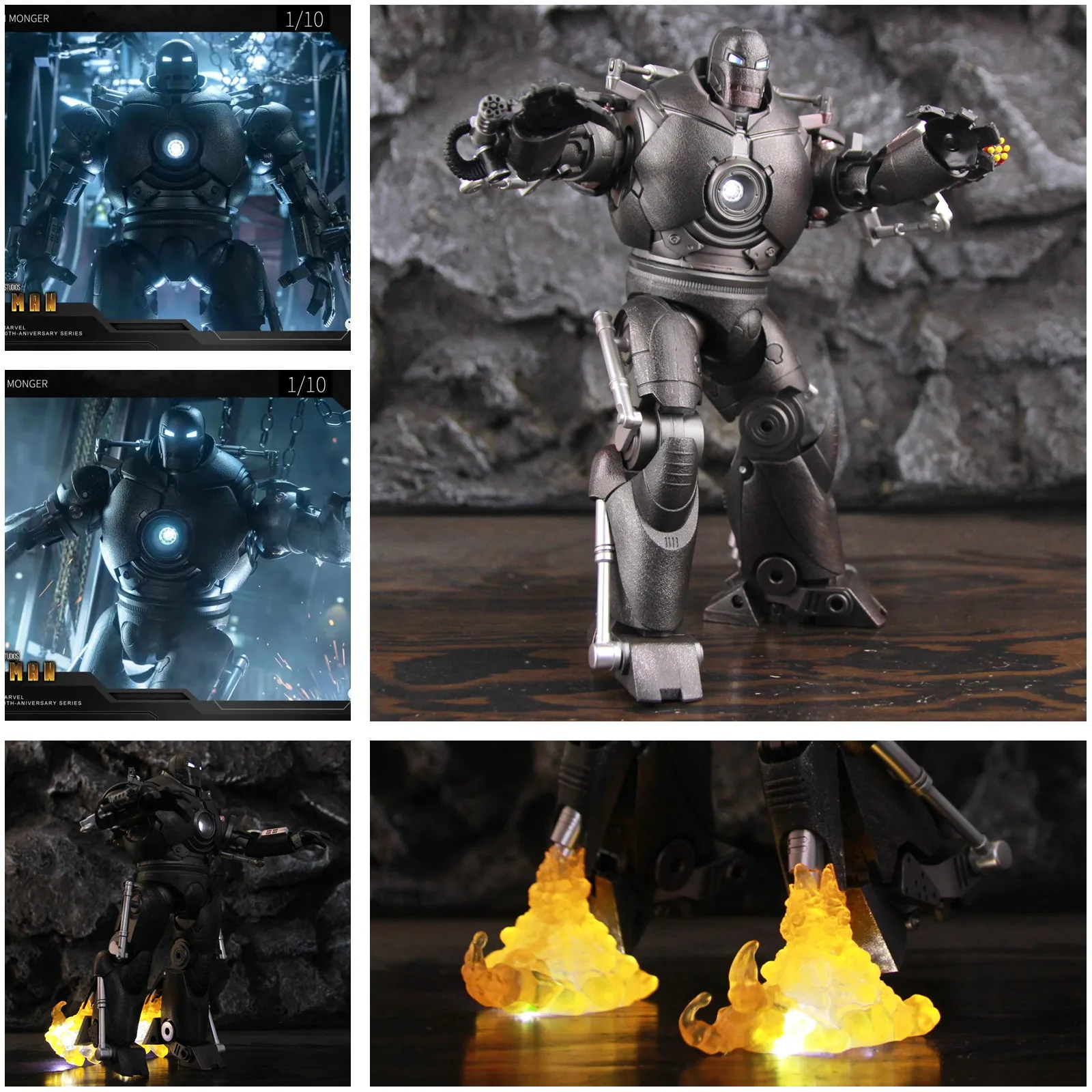 ZDToysMarvelLEDLightClassicIronManIronMonger1108Action
