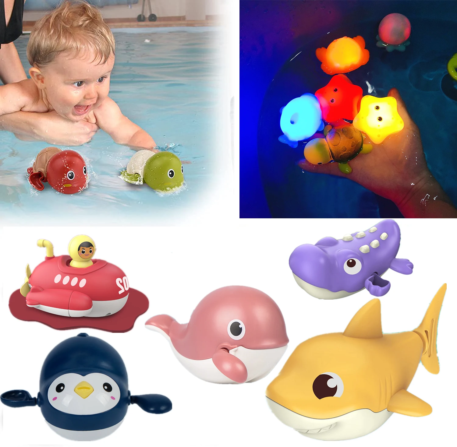 

Wind up Turtle Bathtub Toys Toy for babies 6-12months Floating Swimming Turtles for Boys Girls Baby Shower Bathtime Fun Pool Toy