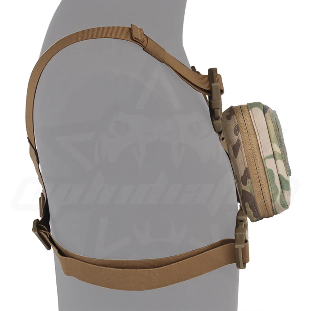 OPHIDIAN MOLLE Navigation Phone Holder Tactical Vest Chest Phone Vest Folding Navigation Three-piece Set