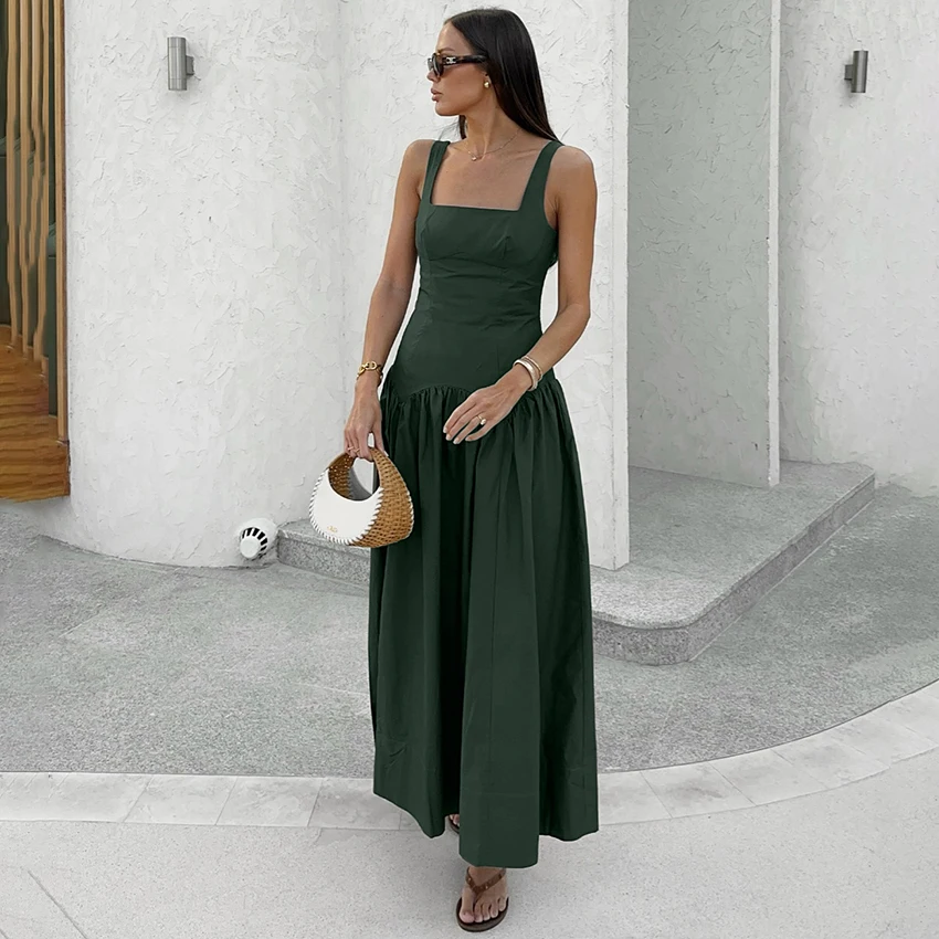 green emerald velvet dress Elegant Straight Neck Sleeveless Long Mermaid Velvet Bridesmaid Dresses  Online main image 1