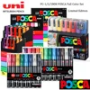 Uni Posca Markers Set Acrylic Paint Drawing PC-3M Colores Graffiti Pencil Case DIY Highlighter Pen Case Art Supplies Stationery 1