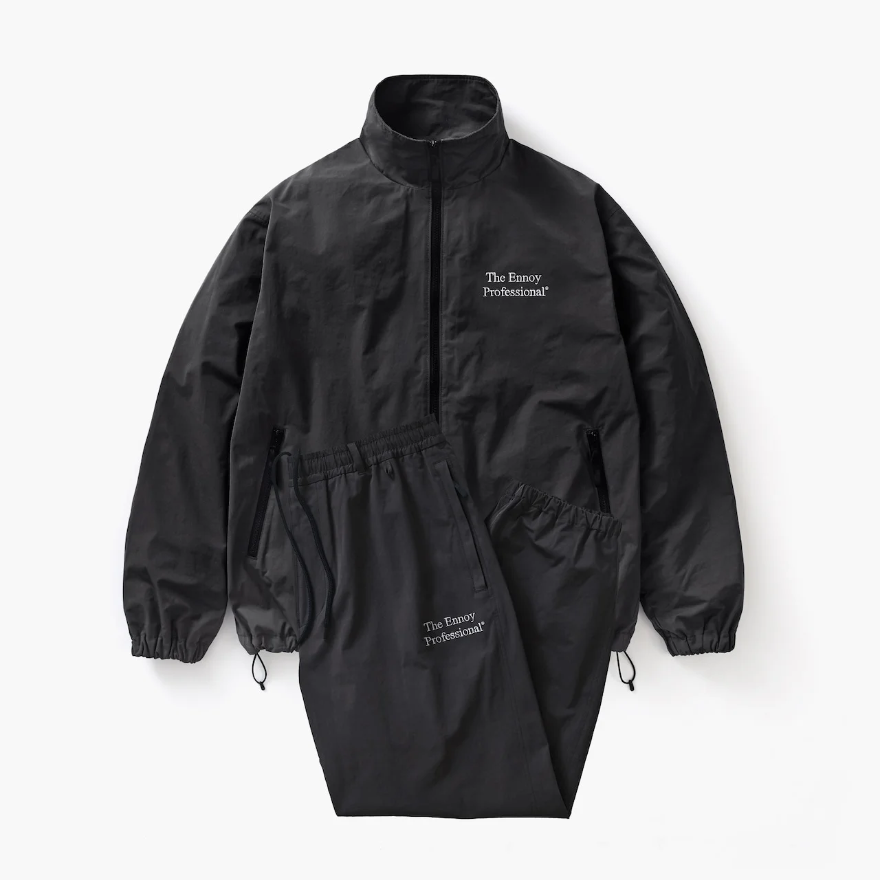 ENNOY PADDED NYLON HOODIE (BLACK)