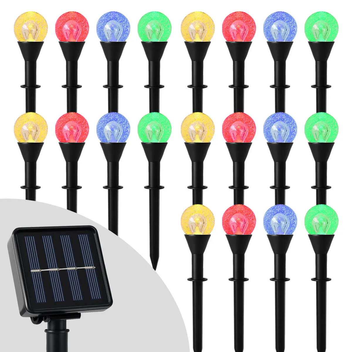 30 LED Solar Bubble Ball Lawn Lights Waterproof Christmas Solar Pathway String Light Outdoor Garden Patio Trail Lighting Decor