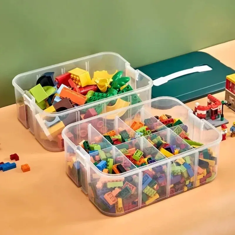 Kids LegoClassified storage Stackable Building Block Storage Box Transparent Dustproof Moisture-proof Plastic Storage Boxes