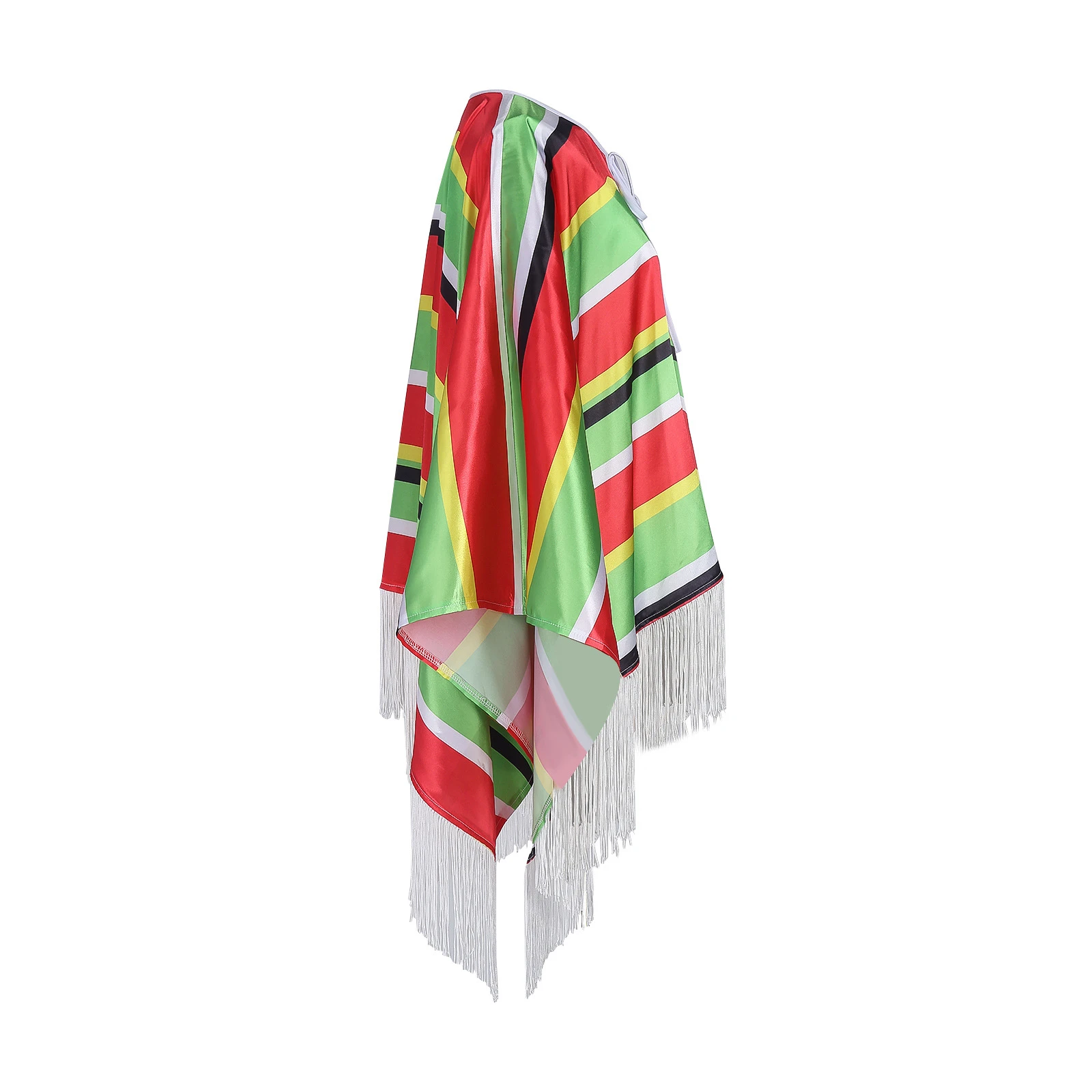 Halloween Cosplay Holiday Party Mexican Clothing Mexican Ethnic Costume Adult Children's Floral Striped Capes Hat Set