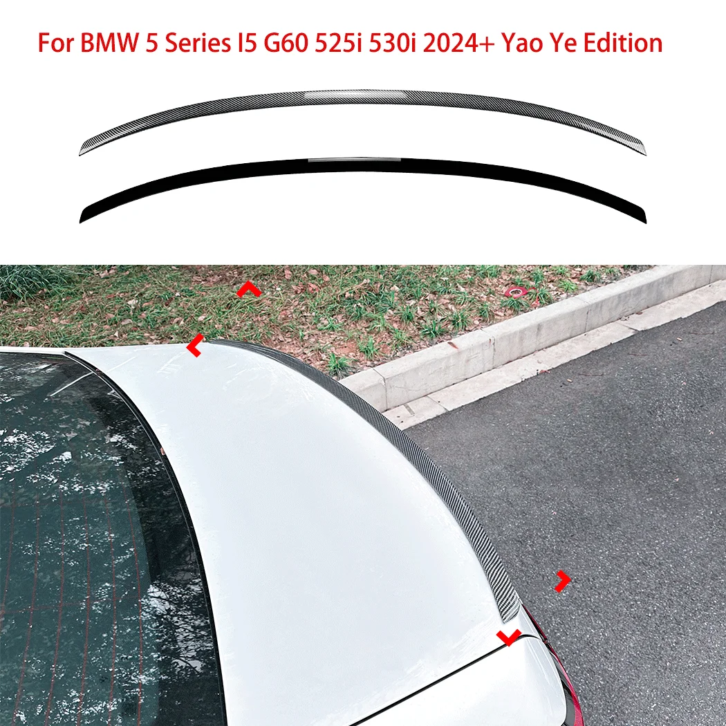 Per Bmw Serie 5 I5 G60 525I 530I 2024 + Yao Ye Edition Car Rear Wing Tail Spoiler Fixed Wind Wing Auto Roof Trunk Wing Splitter
