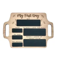 First Day of School Sign - Reusable Memory Photo Board with Handles Back to School Starting School Nursery Preschool 1