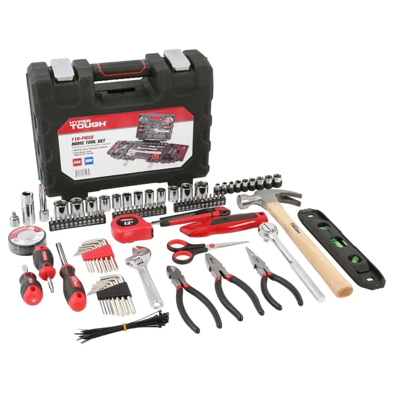 

Hyper Tough 118-Piece Tool Set for Home Repairs, Model 7003