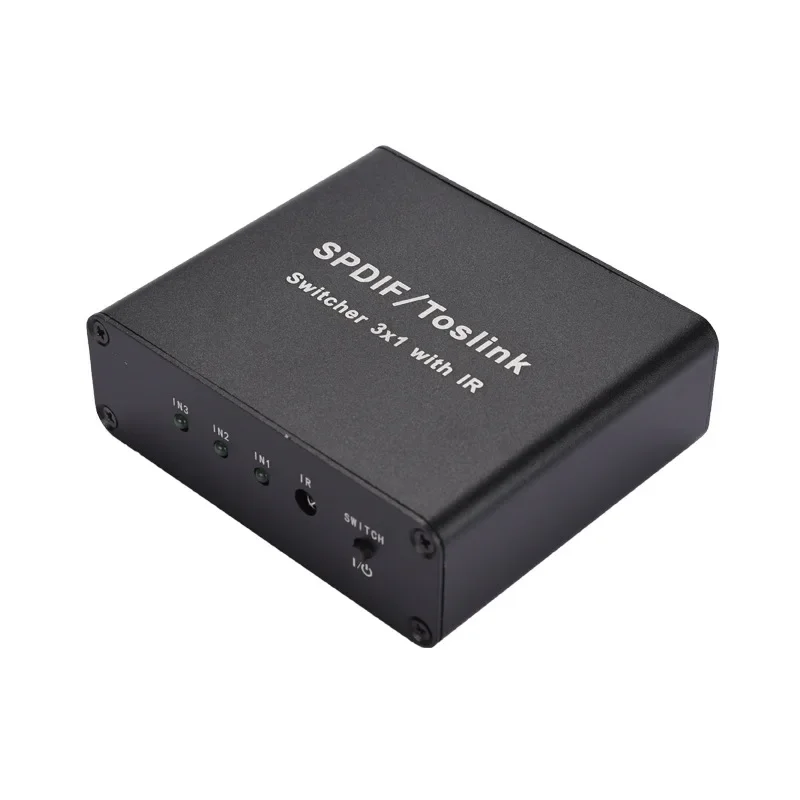 토스링크 신호 수신용 리모컨 포함 3 인 1 아웃 스위처, 지지대 Lpcm2.0, Dts, Dolby Ac3 오디오 포맷, 3X1 스위처