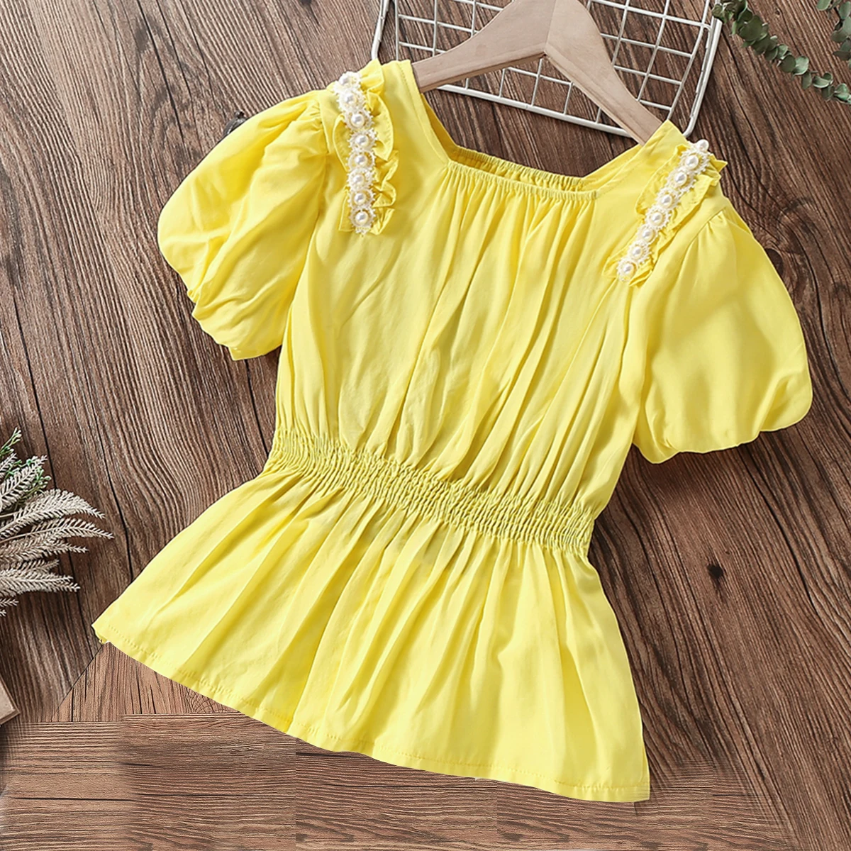 

Kids Summer Shirts for Girls Blouses School Short Sleeve Teenager Costumes Children Vestidos Baby Cotton Tops 6 8 10 12 14 Years