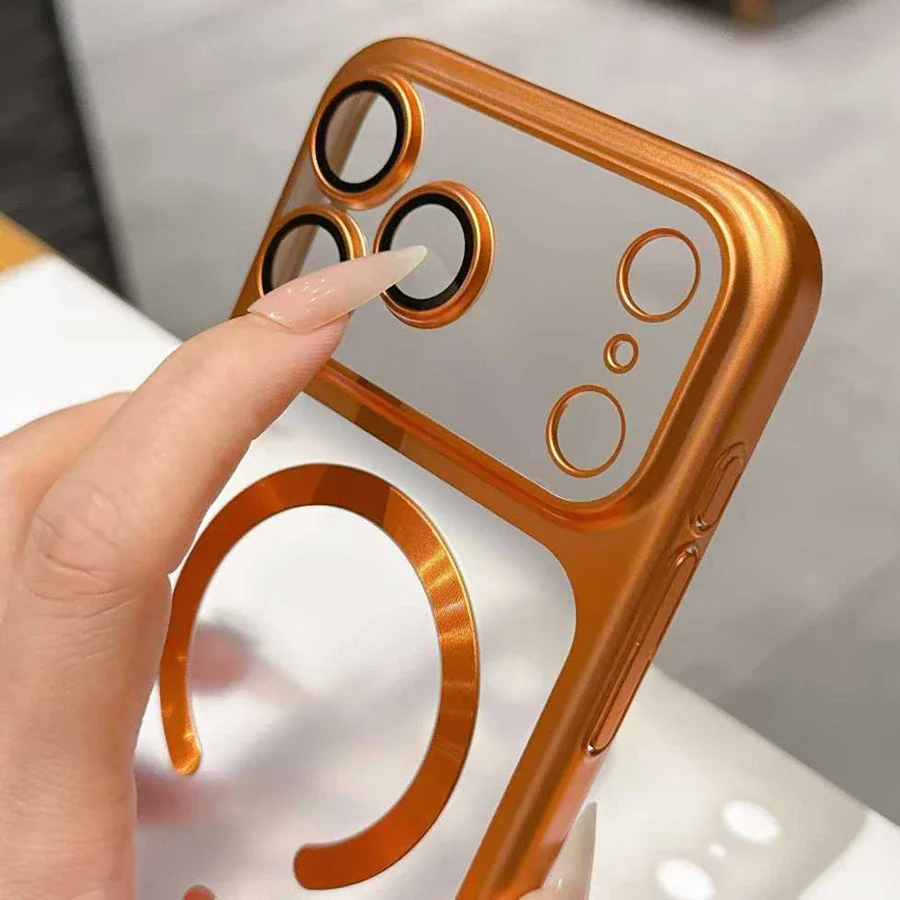 فاخر ماتي تصفيح ل Magsafe حافظة آيفون 17 برو ماكس...